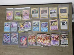 Nice Lot Of Genuine Pokemon Card Gyrados Bas Set Holo Eevee Vmax Mewtwo Vmax LP - Image 1