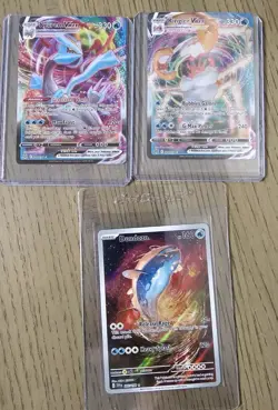 Nice Lot Of Genuine Pokemon Card Gyrados Bas Set Holo Eevee Vmax Mewtwo Vmax LP - Image 2