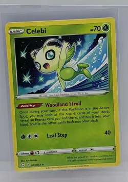 Celebi 3/72 Rare Shining Fates Pack Fresh Pokemon Card - Image 1