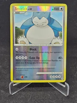Pokemon Card Snorlax 37/130 Diamond & Pearl Reverse Holo Rare - Image 1