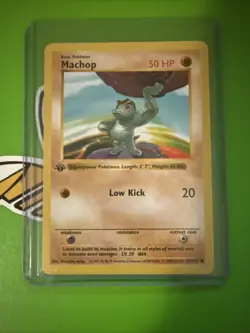 Pokemon TCG Machop Base Set 1st Edition Common Card 52/102 - Image 1