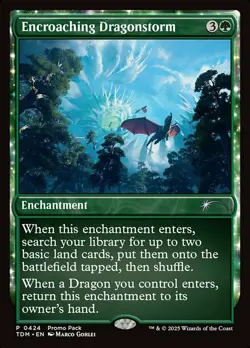 1x Encroaching Dragonstorm - Foil - Promo Pack MTG Promo Pack Cards NM Magic Foi - Image 1