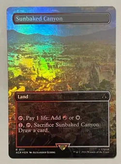 Sun Baked Canyon Borderless Foil - Assassin's Creed MTG Magic the Gathering - Image 1