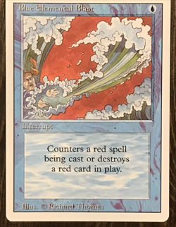 MTG - Magic the Gathering - Revised Edition (1994) - Blue Elemental Blasts - Image 1