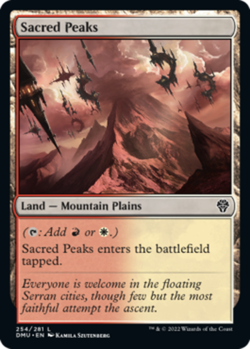1x Sacred Peaks - Foil MTG Dominaria United NM Magic Foil - Image 1