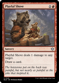 1x Playful Shove MTG Bloomburrow NM Magic Regular - Image 1