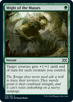 4x Might of the Masses MTG Double Masters NM Magic Regular - Image 1