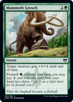 4x Mammoth Growth MTG Kaldheim NM Magic Regular - Image 1