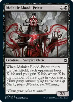 1x Malakir Blood-Priest - Foil MTG Zendikar Rising NM Magic Foil - Image 1