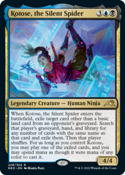 1x Kotose, the Silent Spider MTG Kamigawa: Neon Dynasty NM Magic Regular - Image 1