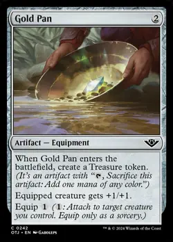 1x Gold Pan - Foil MTG Outlaws of Thunder Junction NM Magic Foil - Image 1