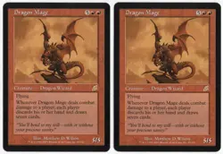 Dragon Mage x2 2x 2003 Scourge Red Rare Creature MTG NM AZ1 - Image 1