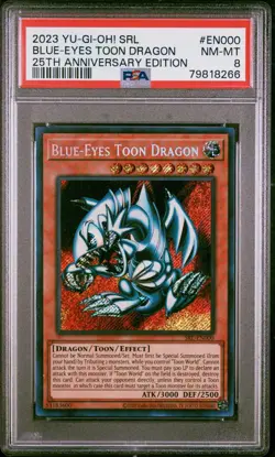 Blue-Eyes Toon Dragon SRL-EN000 Spell Ruler (25th Anniversary Edition) PSA 8 - Image 1