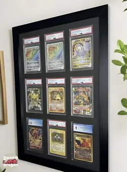 9 Slot Graded Card Display Frame PSA Trading Card Pokemon Yugioh TCG Wall Mount - Image 1