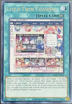 LIVE TWIN CHANNEL | 3 COPIES | YUGIOH GEIM-EN019 | 1ST ED | RARE | NM-M - Image 1