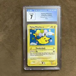 Pokemon Flying Pikachu Rising Rivals Secret Rare Holo #113 CGC 7 - Image 1