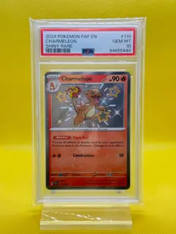 Charmeleon 110/091 PSA 10 Shiny Rare Pokemon 2024 Paldean Fates - Image 1