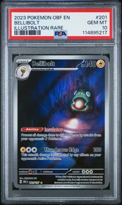 2023 Pokemon Obf En-Obsidian Flames Bellibolt Illustration Rare PSA 10 - Image 1