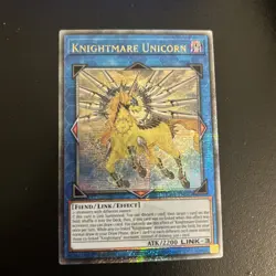 Yugioh Knightmare Unicorn RA01-EN043 Quarter Century Secret Rare - Image 1
