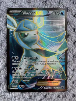 Pokemon Glaceon EX XY: Fates Collide Full Art Ultra Rare Card 116/124 NEAR MINT - Image 1