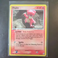 Magby 58/92 Holo Ex Legend Maker Stamped Pokemon Card 2006 - Image 1