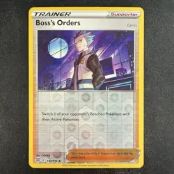 Pokemon TCG Boss's Orders SWSH Brilliant Stars 132/172 Reverse Holo Rare Card - Image 1