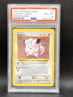 PSA 8 Clefairy Holo Shadowless Base Set 1999 Pokemon Card #5 1999 - Image 1