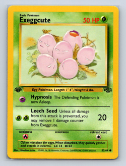 Exeggcute 1st Edition 52/64 Jungle Pokemon TCG Card | NM - Image 1