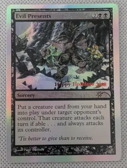 Evil Presents - MtG - 2008 Foil Holiday Promo - Happy Holidays NM! - Image 1
