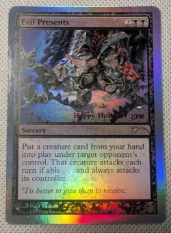Evil Presents - MtG - 2008 Foil Holiday Promo - Happy Holidays NM! - Image 3