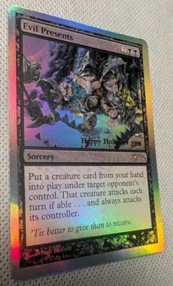 Evil Presents - MtG - 2008 Foil Holiday Promo - Happy Holidays NM! - Image 4