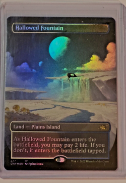 Hallowed Fountain Borderless Foil MTG Unfinity NM Never Played Magic Rare - Image 1