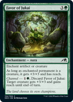 4x Favor of Jukai MTG Kamigawa: Neon Dynasty NM Magic Regular - Image 1