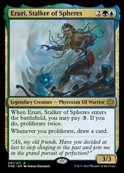 1x Ezuri, Stalker of Spheres MTG Phyrexia: All Will Be One NM Magic Regular - Image 1