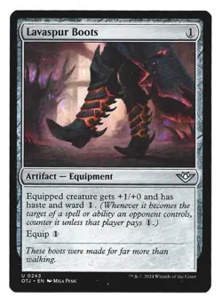 Magic The Gathering- Lavaspur Boots Outlaws of Thunder Junction #243 Uncommon NM - Image 1
