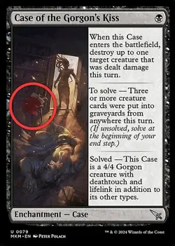 1x Case of the Gorgon's Kiss (VAR A: Red Object) - Foil MTG Murders at Karlov Ma - Image 1
