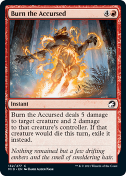 4x Burn the Accursed MTG Innistrad: Midnight Hunt NM Magic Regular - Image 1