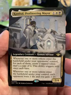 Magic the Gathering MTG Kambal Profiteering Mayor Extended Art OOTJ Rare - Image 1