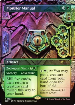 Monster Manual / Zoological Study *FOIL* Secret Lair NM Magic The Gathering MTG - Image 1