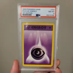 1999 Pokemon Game #101 Psychic Energy 1st Edition PSA 8 NM-MT Base Set - Image 3