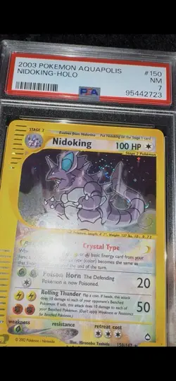 Pokemon 2003 Aquapolis Nidoking-Holo #150 PSA 7 re-gradable - Image 3