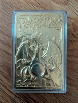 Pokemon Cards 23K Gold Plated CHARIZARD Trading Card -3 inch- - Image 1