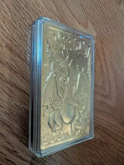 Pokemon Cards 23K Gold Plated CHARIZARD Trading Card -3 inch- - Image 3