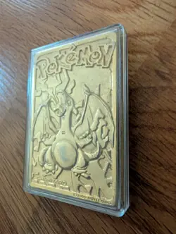 Pokemon Cards 23K Gold Plated CHARIZARD Trading Card -3 inch- - Image 4