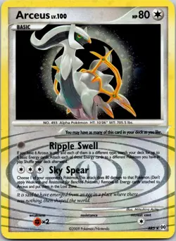 Arceus - AR5 - Pokemon Arceus Holo Card LP - Image 1
