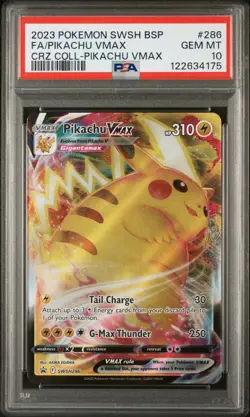 Fa/Pikachu Vmax 286 Crz Coll-Pikachu Vmax Pokemon Swsh Black Star Promo PSA 10 - Image 1