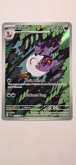 Arbok 176/162 Sv05: Temporal Forces Holo Illustration Rare IR Pokemon TCG NM - Image 1