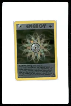 2000 Classic - Team Rocket Energy Rainbow Energy Rare Holo #17/82 1st Edition - Image 1