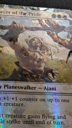 Ajani, Caller of the Pride (Borderless) Foundations MANA FOIL NM #417 - Image 3