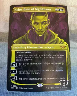 MTG Kaito, Bane of Nightmares (Foil Showcase) [Duskmourn, Near Mint] - Image 1